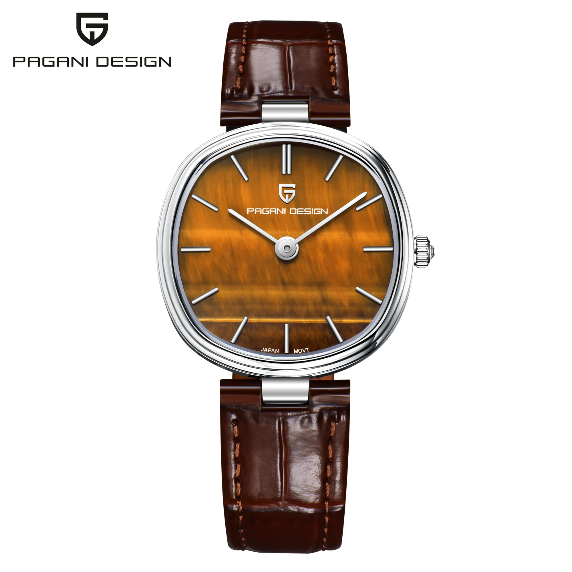2026 NEW PAGANI DESIGN PD-1825 Women Quartz Watch Green Mother of Pearl Dial Sapphire Navy Blue LeatherStrap Ladies Miyo