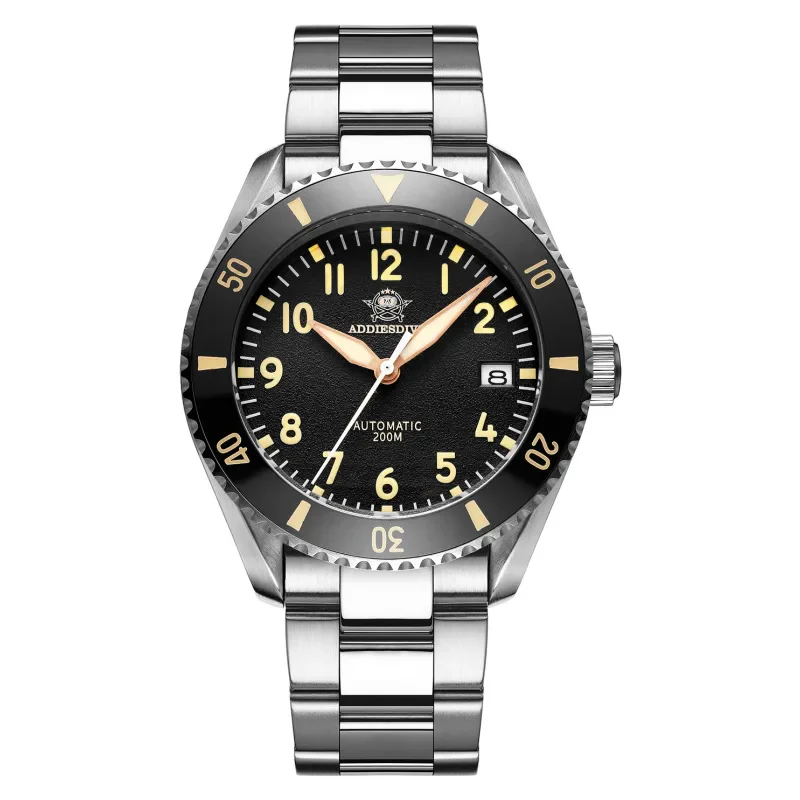 ADDIESDIVE Vintage Automatic Mechanical Men's Dive Watch NH35 Movement 41h Power Reserve C3 Luminous 200m Water Resistan