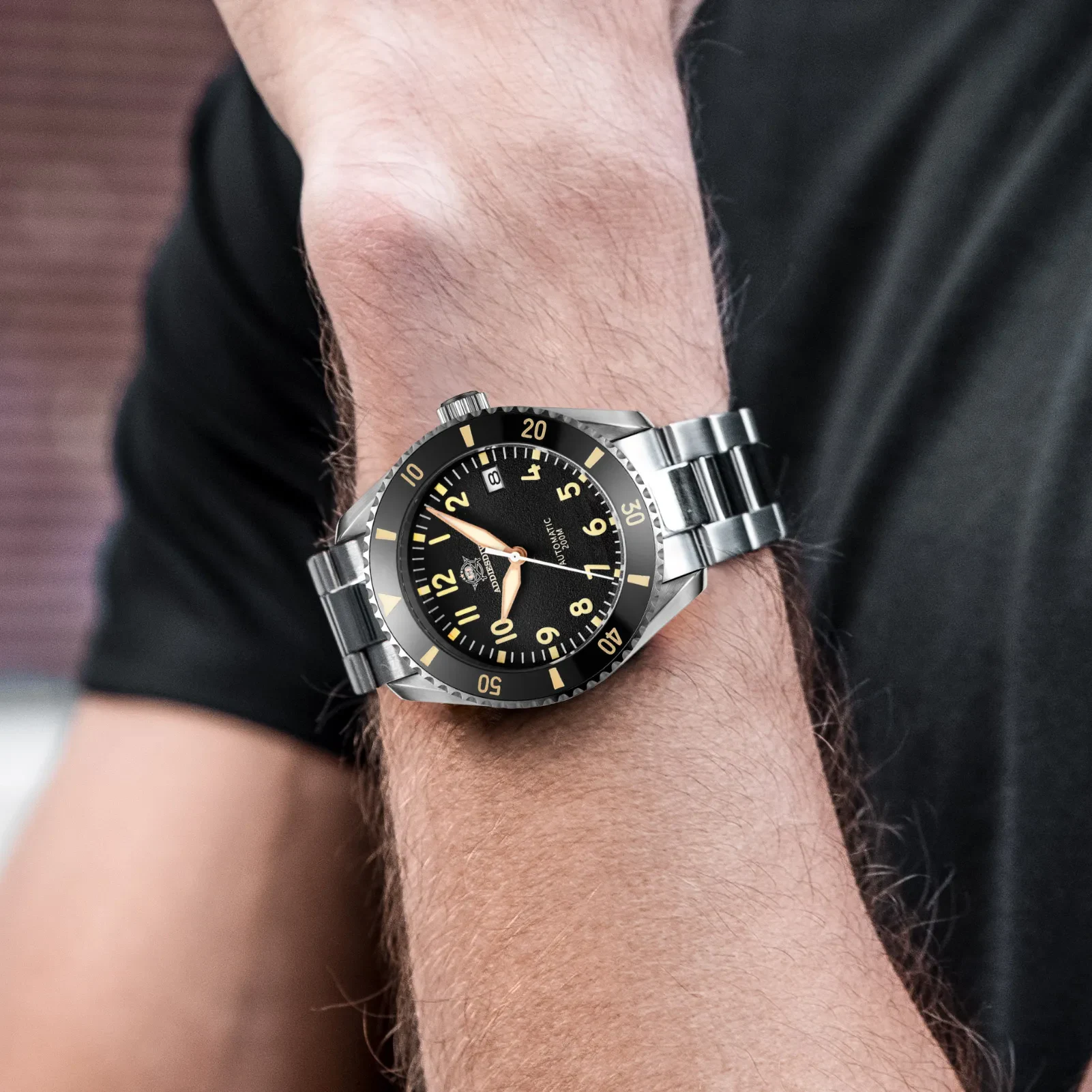 ADDIESDIVE Vintage Automatic Mechanical Men's Dive Watch NH35 Movement 41h Power Reserve C3 Luminous 200m Water Resistan