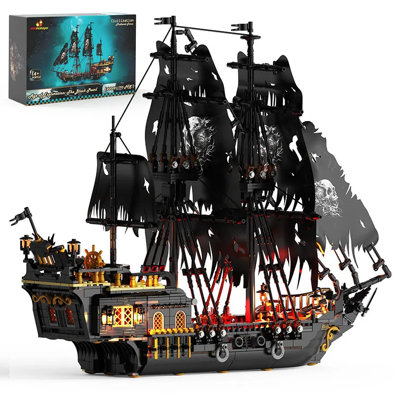 JMBricklayer Black Pearl Pirate Ship Building Bloc