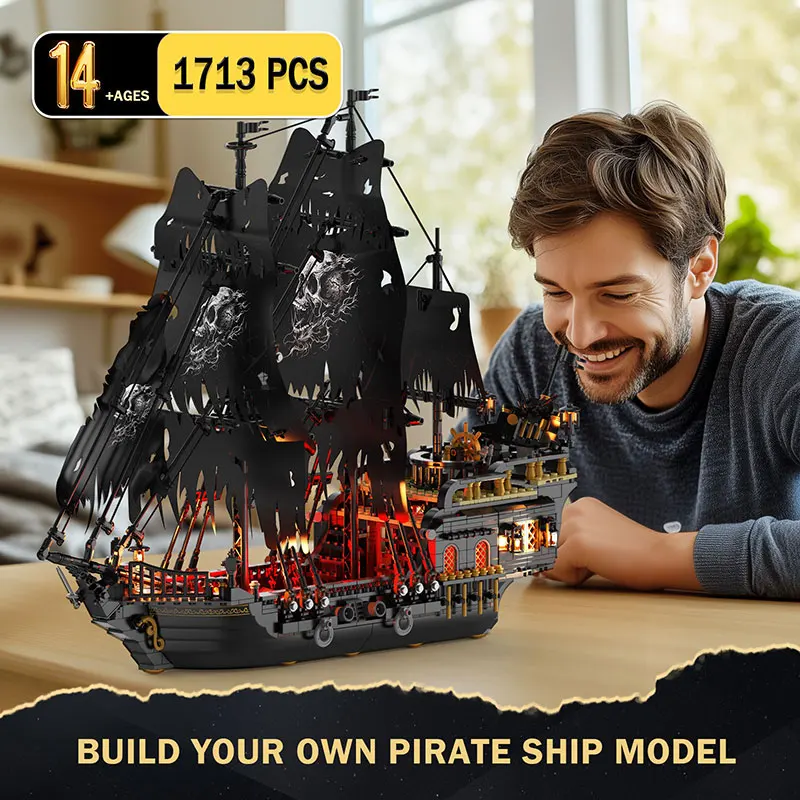 JMBricklayer Black Pearl Pirate Ship Building Bloc