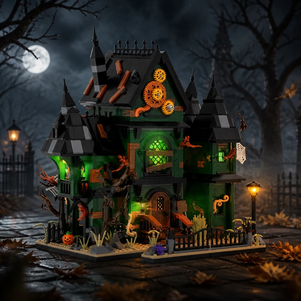 Haunted House Building Blocks Set ABS Plastic Educ