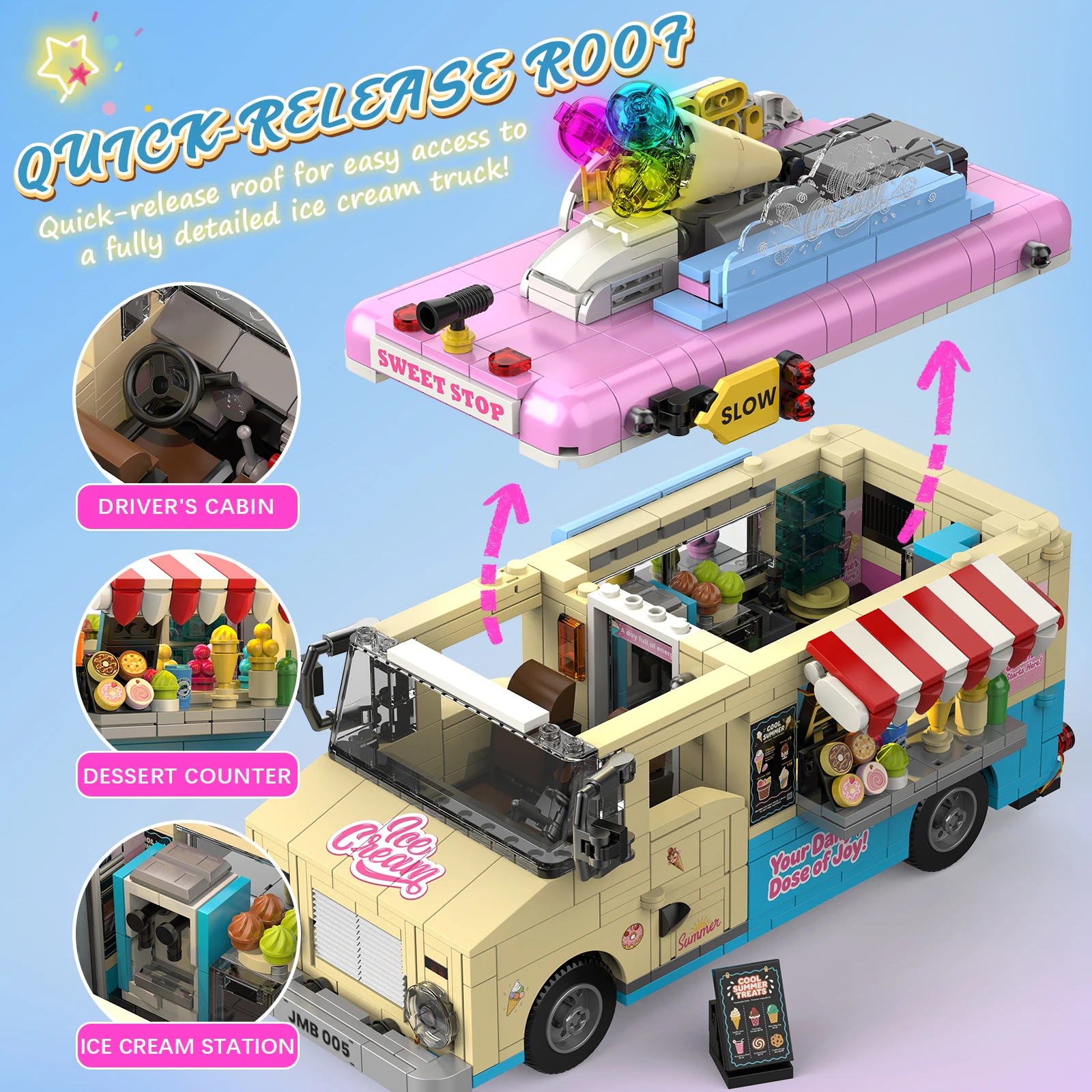 JMBricklayer ABS Plastic Educational Toy Ice Cream