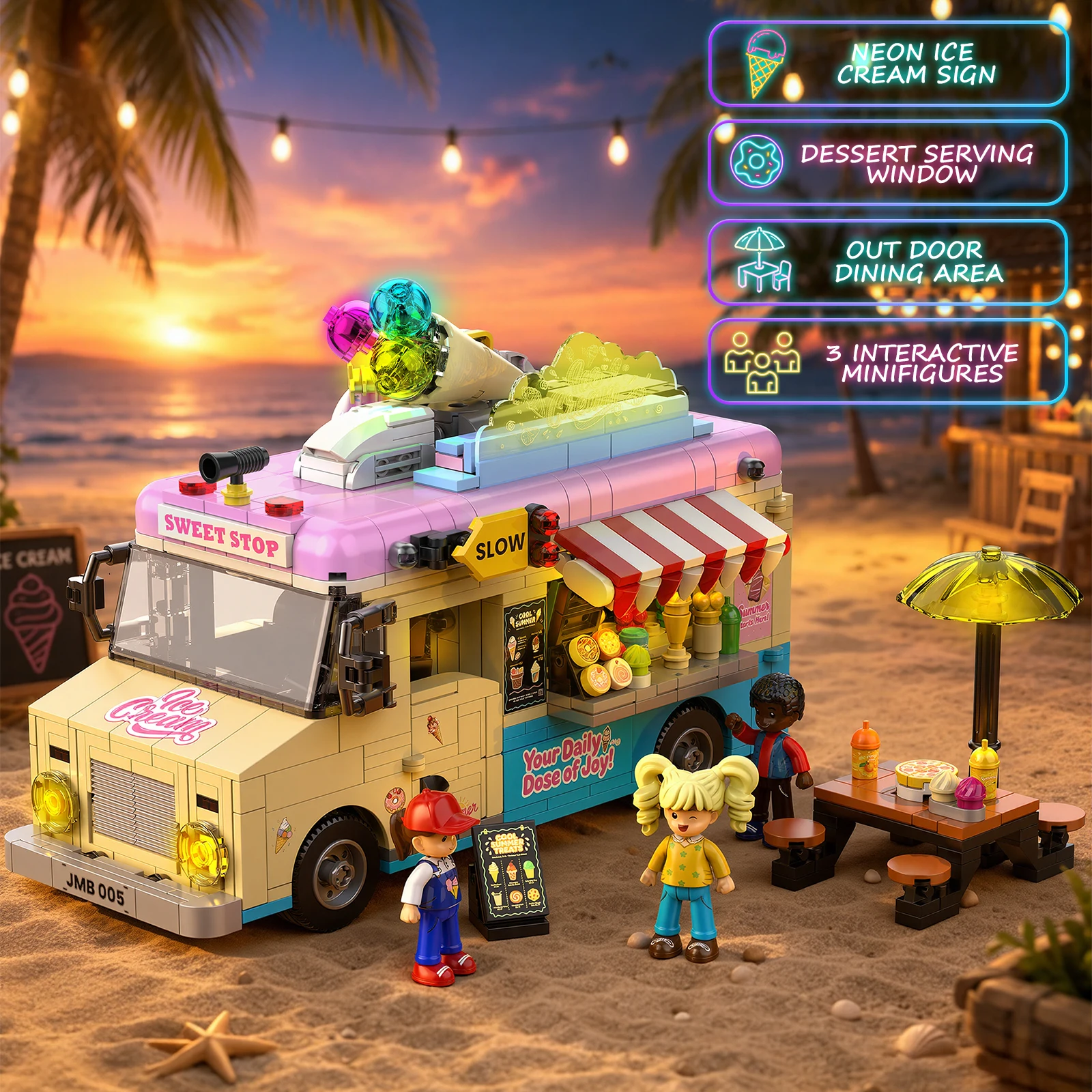 JMBricklayer ABS Plastic Educational Toy Ice Cream