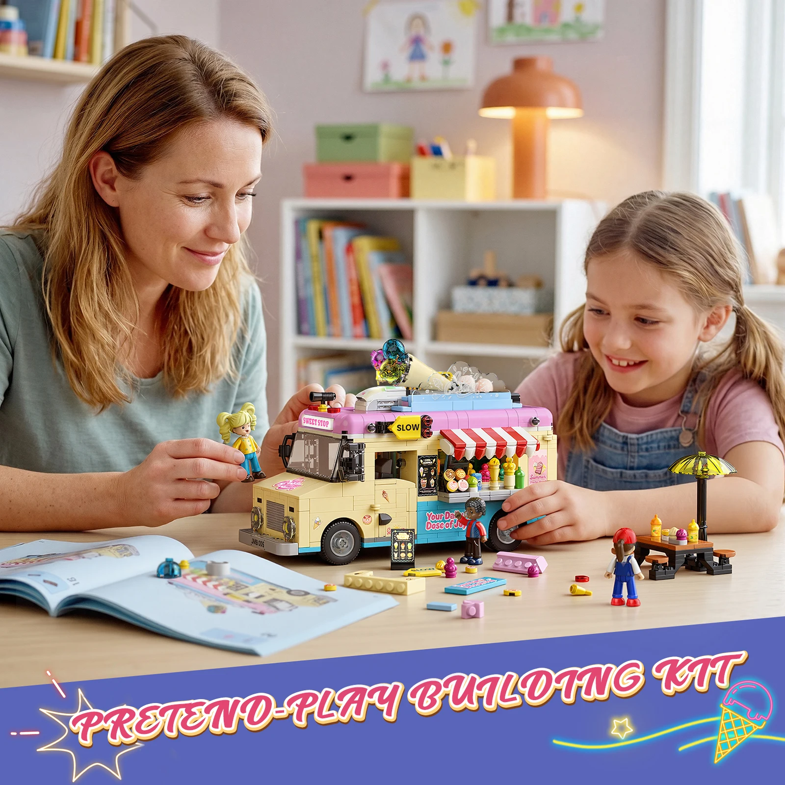 JMBricklayer ABS Plastic Educational Toy Ice Cream