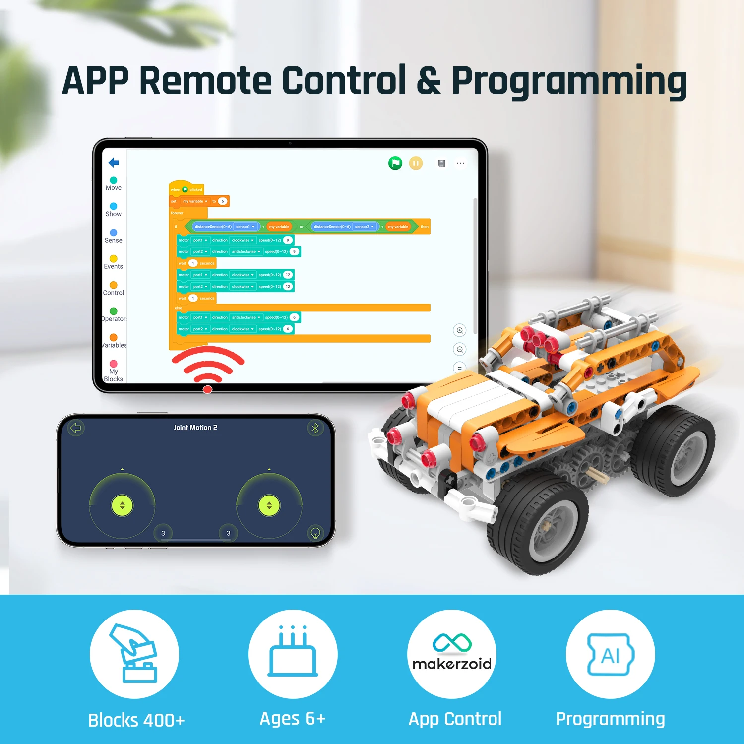 Remote Control Brick Toy Coding Blocks 26-in-1,