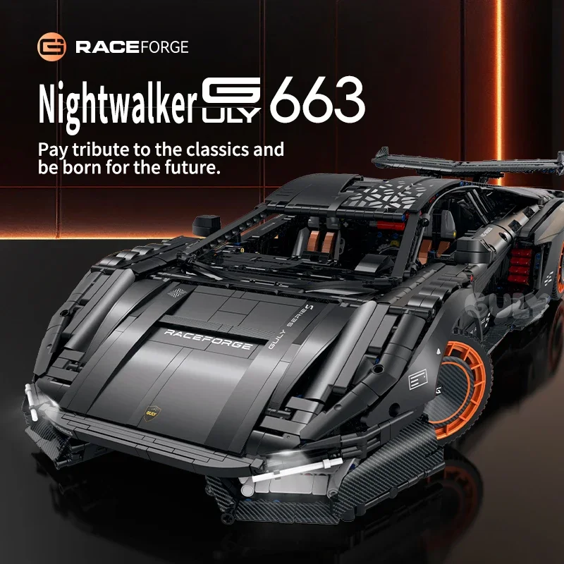 Guly 10663 MOC City 1:8 Creative Supercar Model Ki