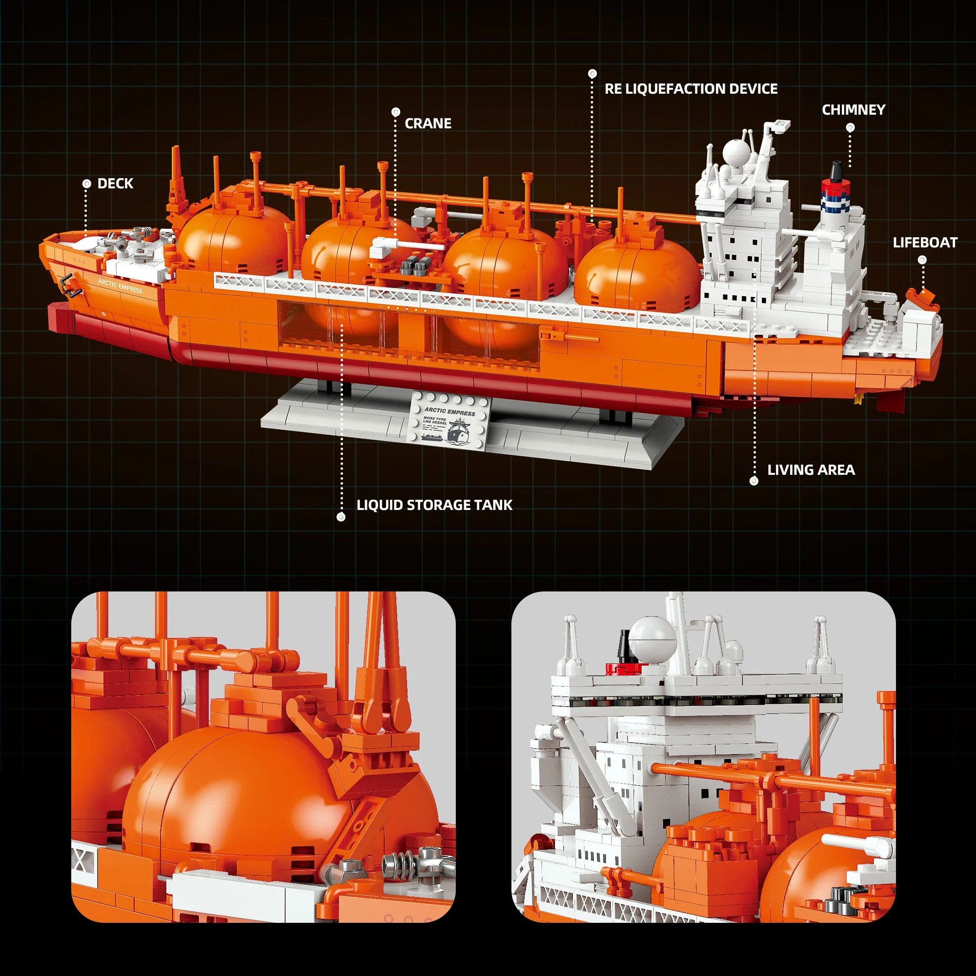 Jie Star X78009 2026 New MOC Transport Ship Model