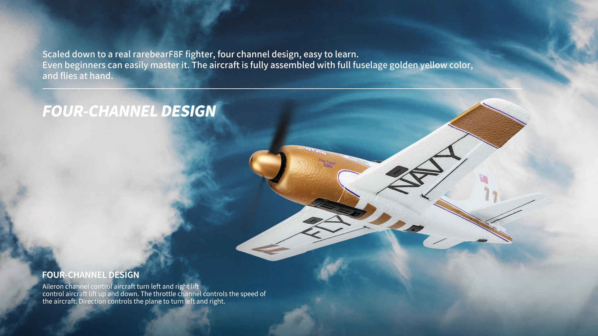 WLToys XK A260 RarebearF8F 3D/6G 2.4GHz 4 Channel 