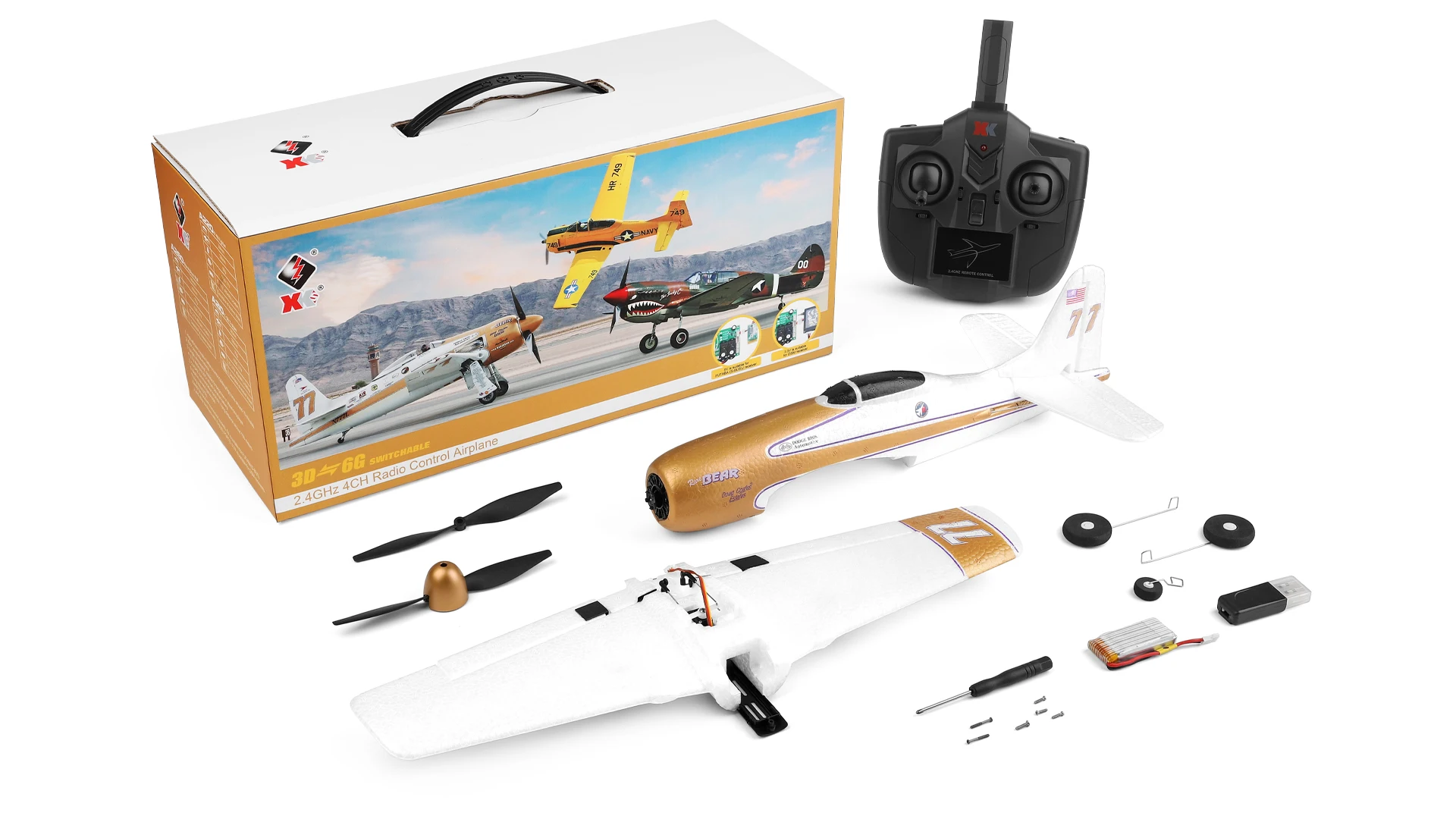 WLToys XK A260 RarebearF8F 3D/6G 2.4GHz 4 Channel 
