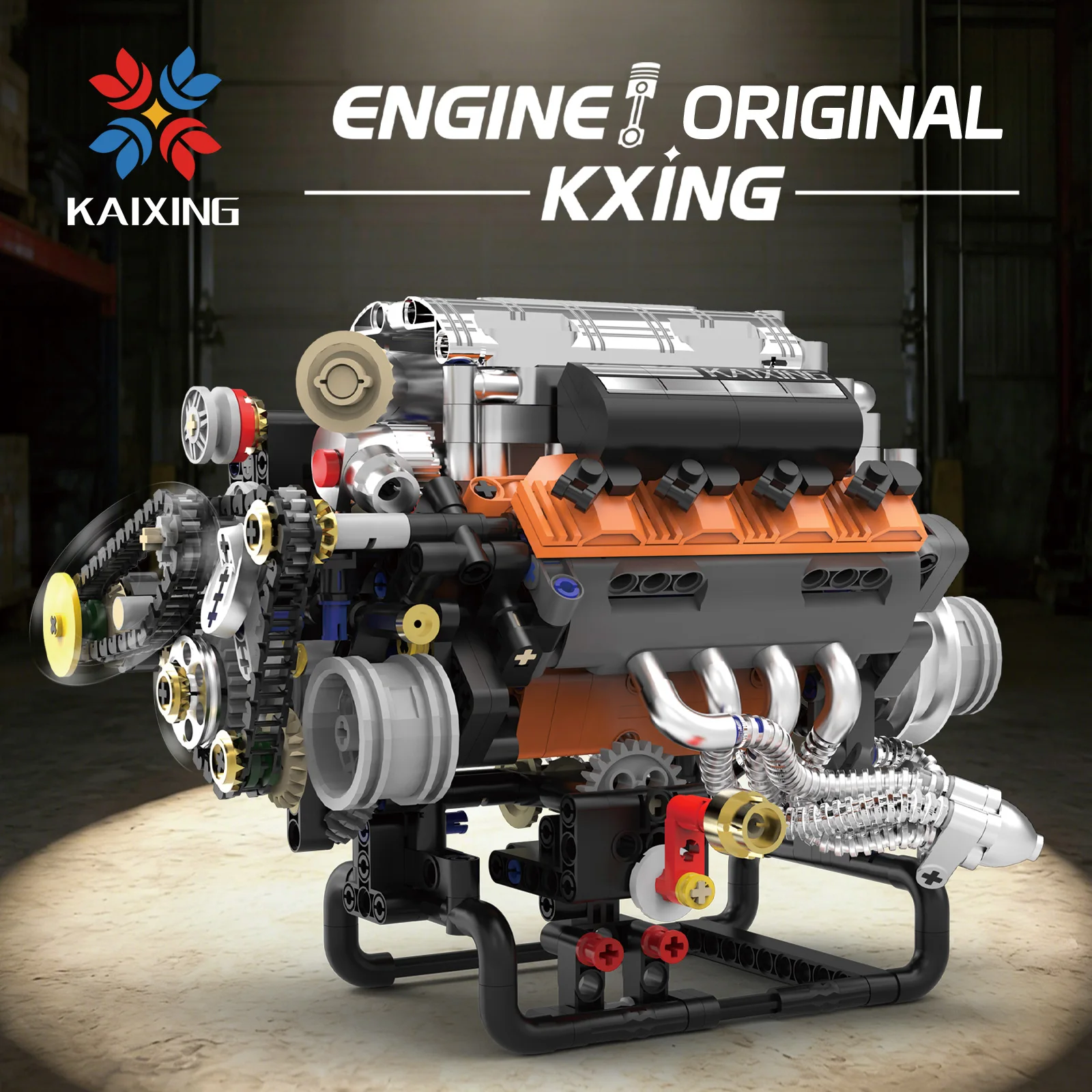 Dodge V8 Engine Building Block Set ABS Plastic Toy