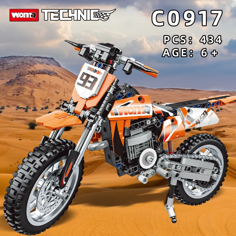 Woma Toys Technical Motorcycle Building Blocks Kit