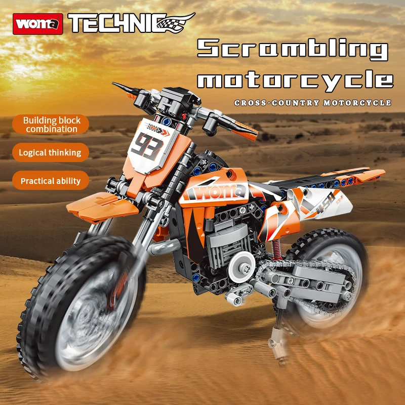 Woma Toys Technical Motorcycle Building Blocks Kit