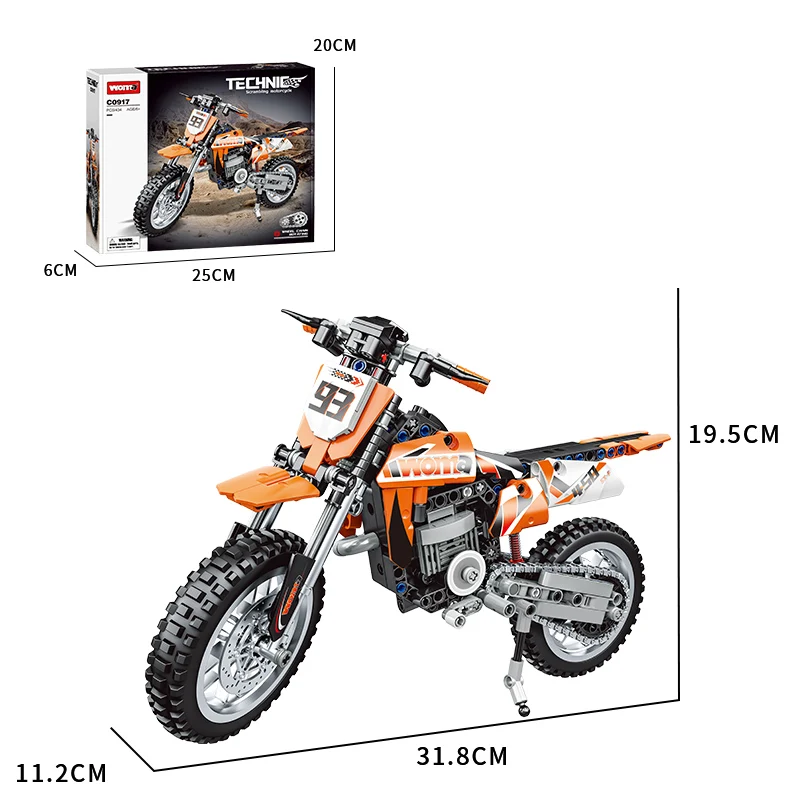 Woma Toys Technical Motorcycle Building Blocks Kit