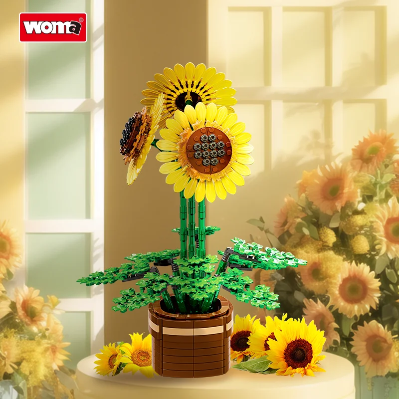 Woma Toys Sunflower Botanical Building Blocks Flow