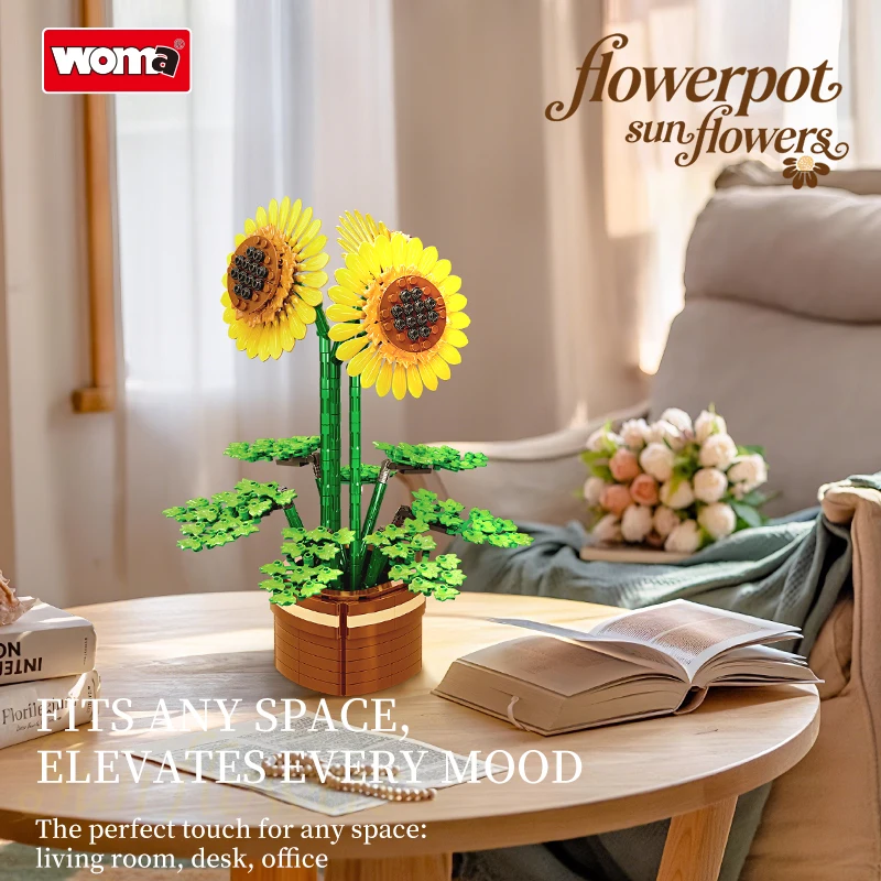 Woma Toys Sunflower Botanical Building Blocks Flow