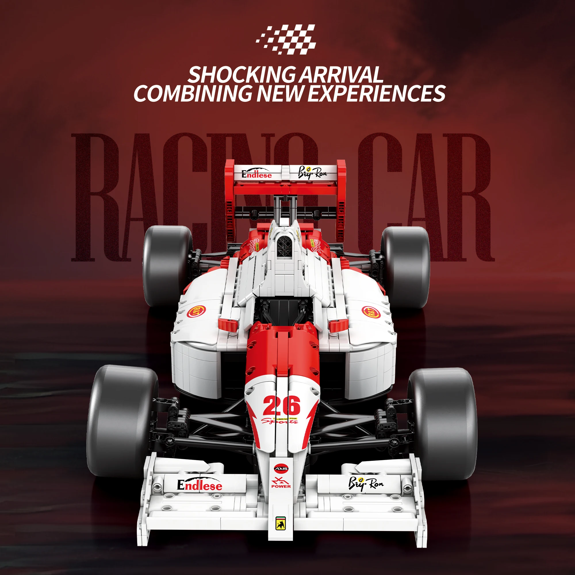 Reobrix 11039 1:8 MCL MP4 F1 Race Car 2800pcs Buil