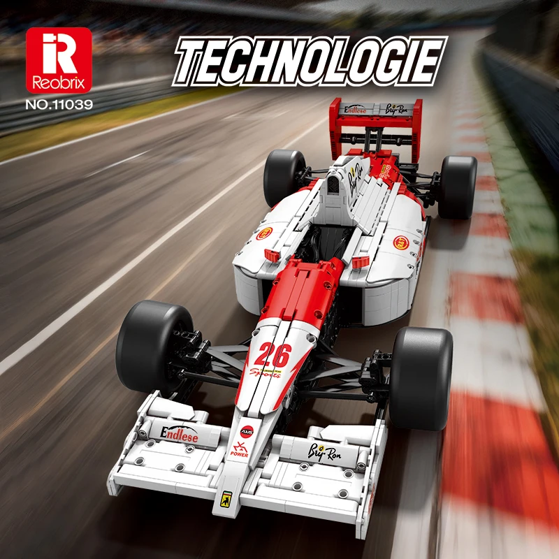Reobrix 11039 1:8 MCL MP4 F1 Race Car 2800pcs Buil