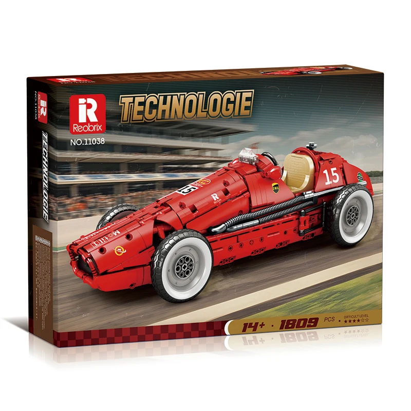 Reobrix 11038 1:8 Scale Classic F1 Racing Car Buil