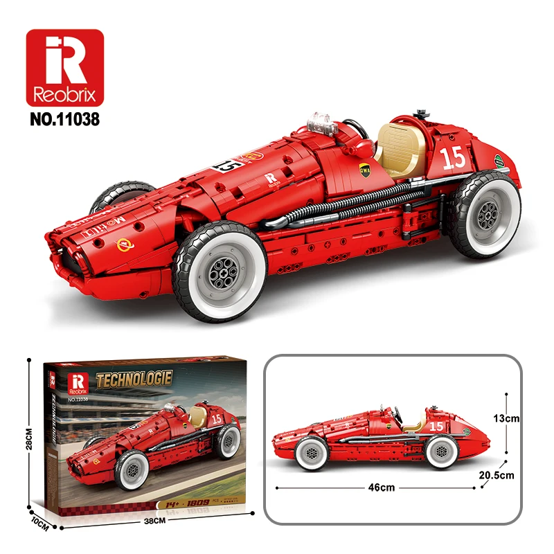 Reobrix 11038 1:8 Scale Classic F1 Racing Car Buil
