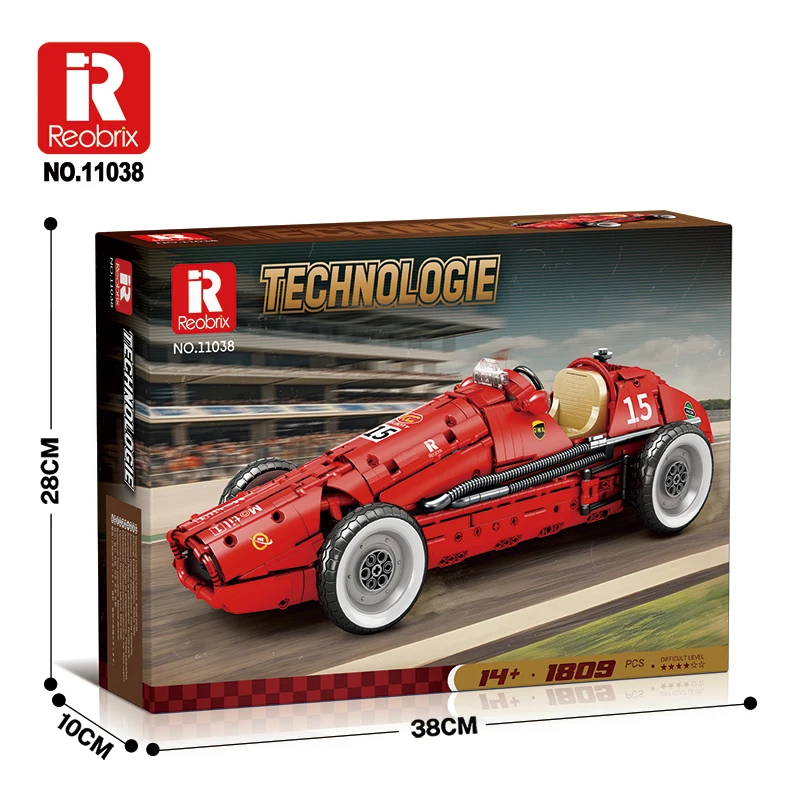 Reobrix 11038 1:8 Scale Classic F1 Racing Car Buil