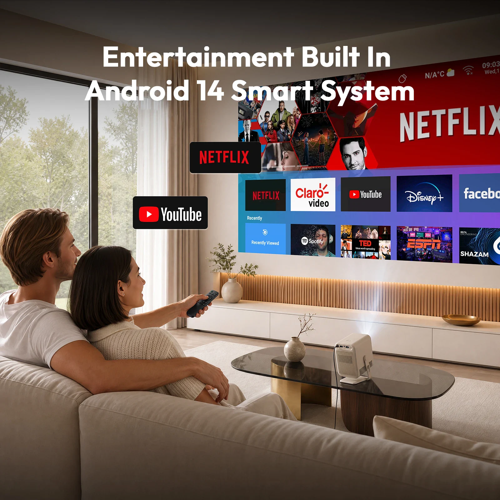 2026 Mango 1 Smart Mini Projector Android 13 Nativ