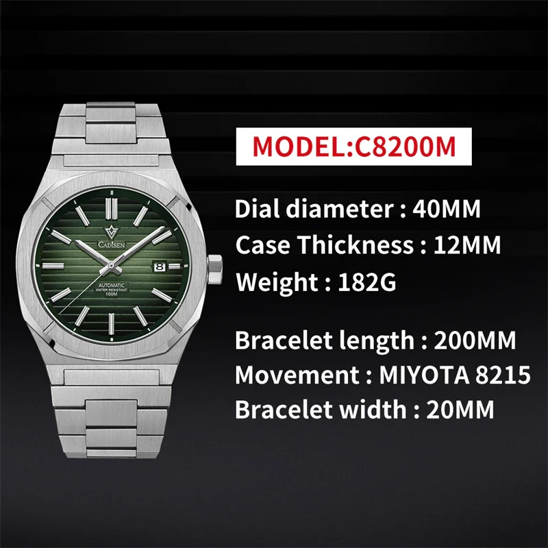 CADISEN New Watch for Men Automatic Men Watch Japa