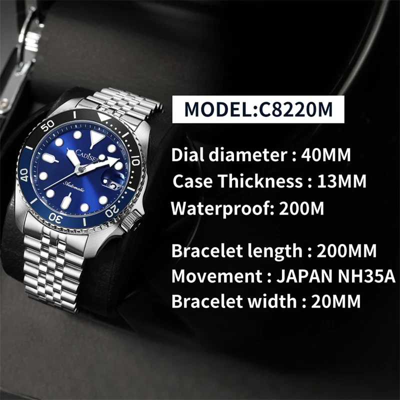 2026 Hot Sale CADISEN C8220M Watches for Men MIYOT