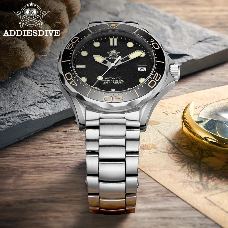 ADDIESDIVE Retro Diver Men Wrist Watch Japan NH35 