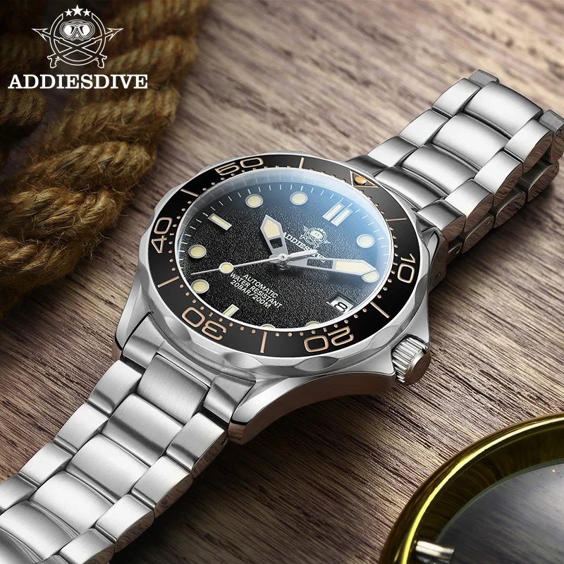 ADDIESDIVE Retro Diver Men Wrist Watch Japan NH35 