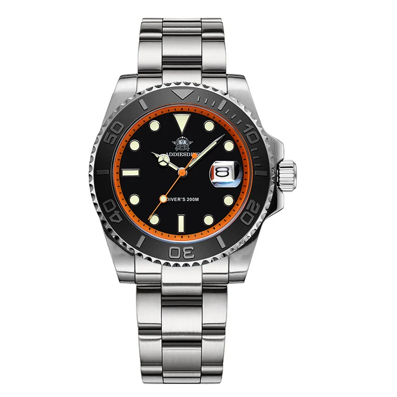 Black orange/steel