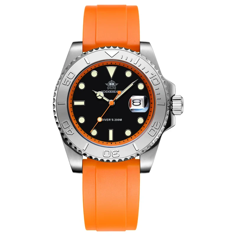 Silver orange/silicone