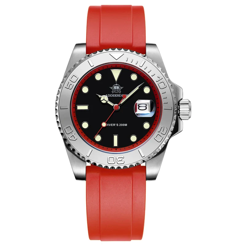 Silver red/silicone