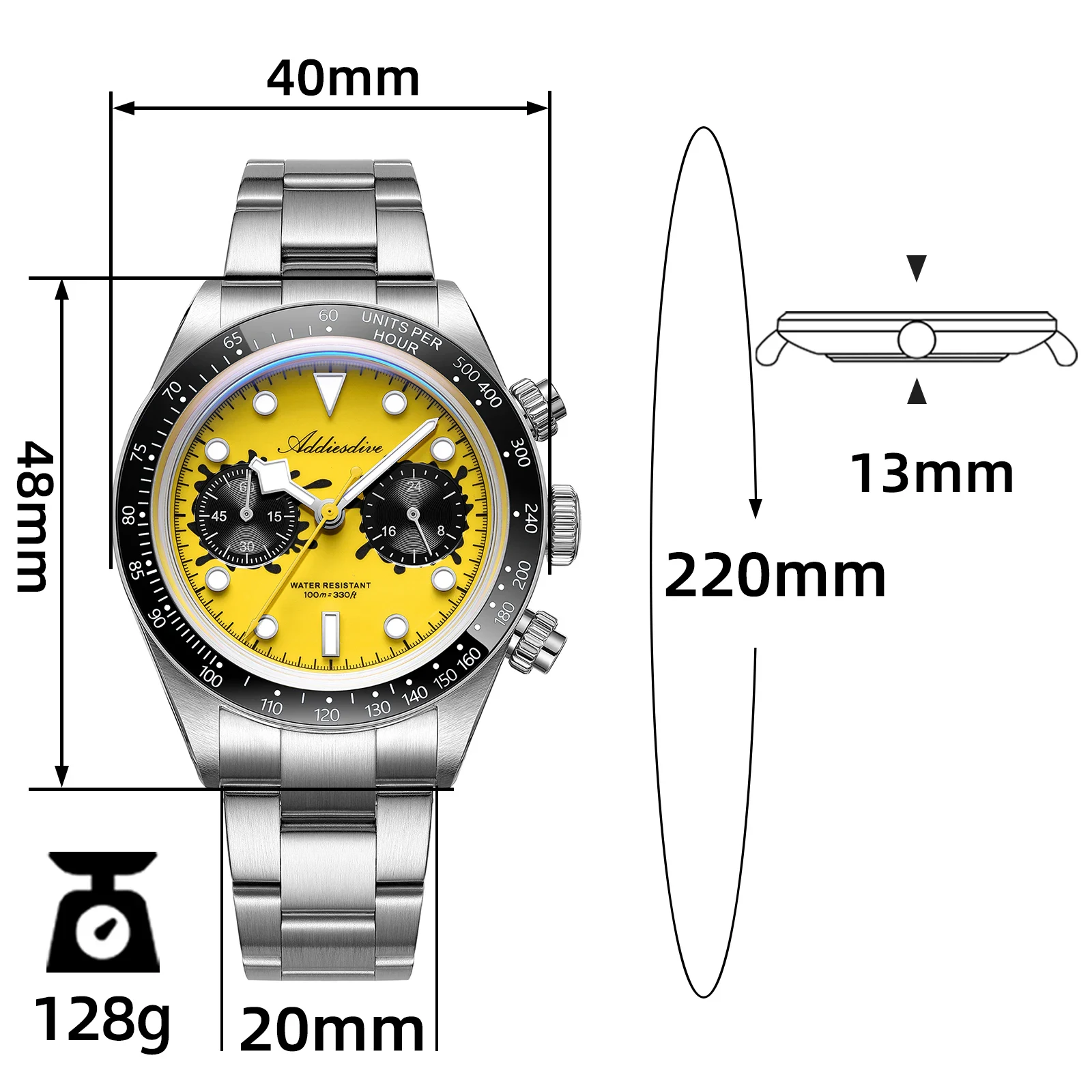 Custom Brand Logo 40mm Chronograph Quartz Watch Ja