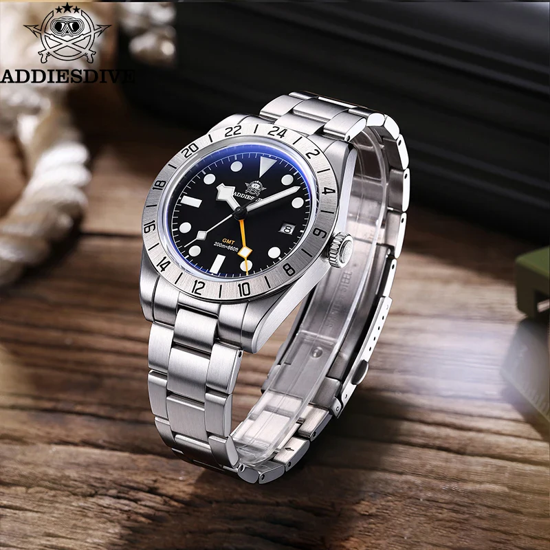 Private Label Custom Logo Men GMT Diving Watch 39m