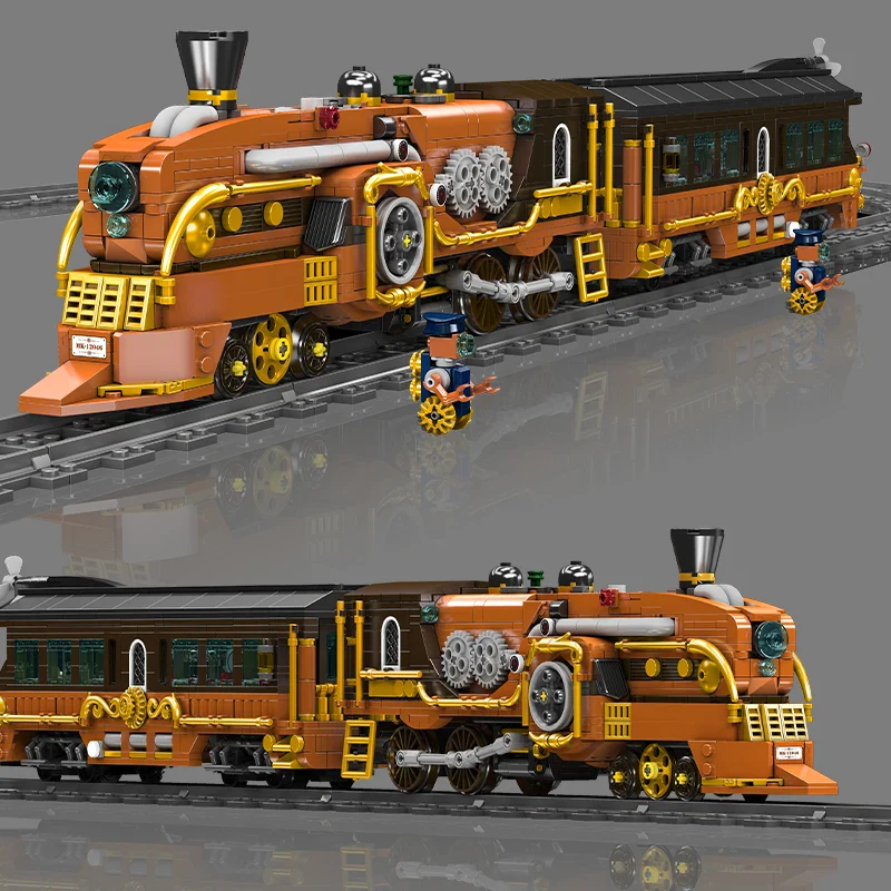 Mould King 12046 Motorized Steampunk Train Model B