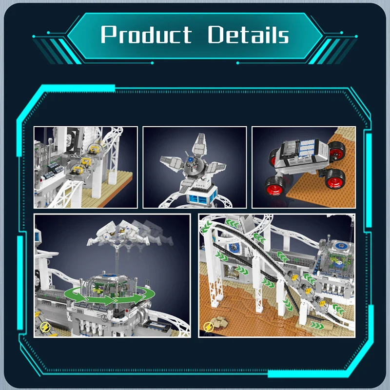 For 11033 Space Roller Coaster Educational Construction Toy DIY Building Blocks Set ABS Plastic Fantasy & Sci-Fi Model
