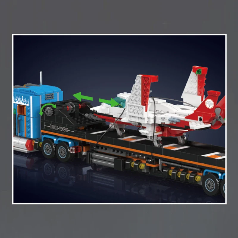 For 24090 Aircraft Transport Truck Model Construction Toy Building Bricks Blocks ABS Plastic for Kids