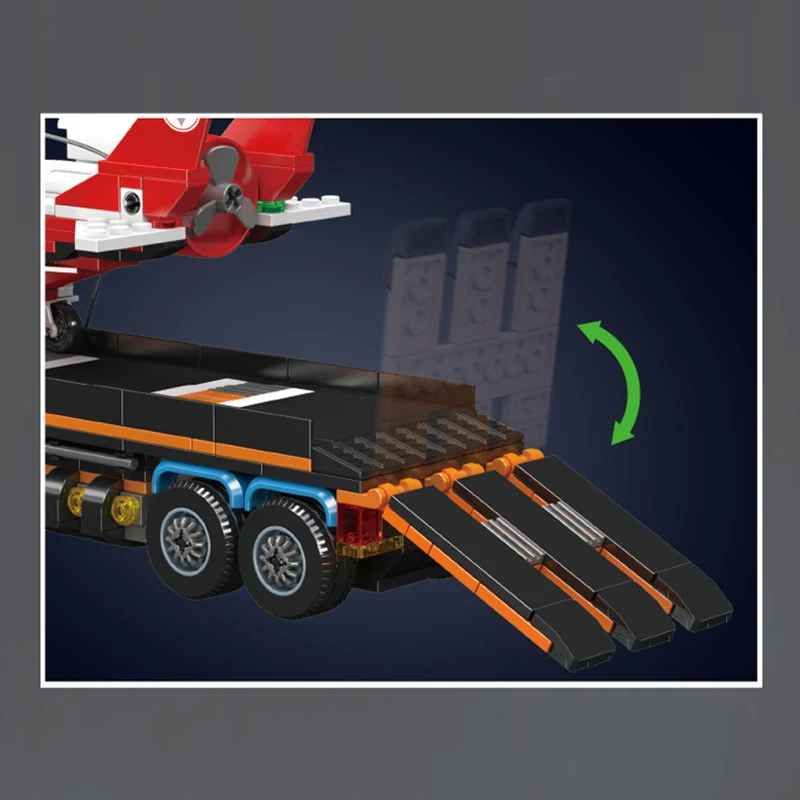 For 24090 Aircraft Transport Truck Model Construction Toy Building Bricks Blocks ABS Plastic for Kids