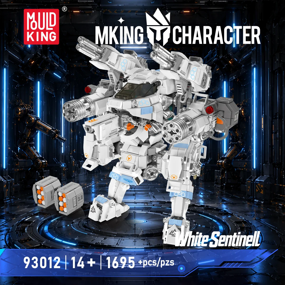 For 93012 White Sentinell MOC Construction Bricks Robot Model Toy Building Block Set with ABS Plastic for Kids