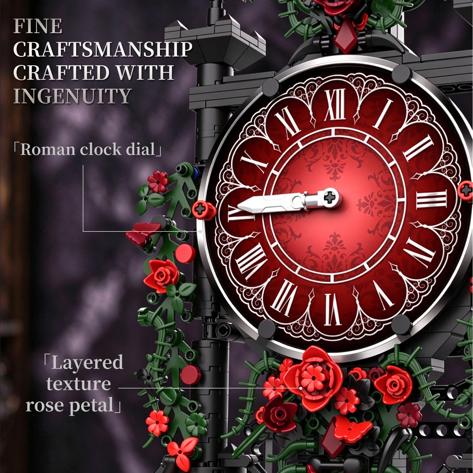 New Devil's Pendulum Clock Building Blocks DIY Set Gothic Home Decoration Creative Halloween Decorations Model Toy for A