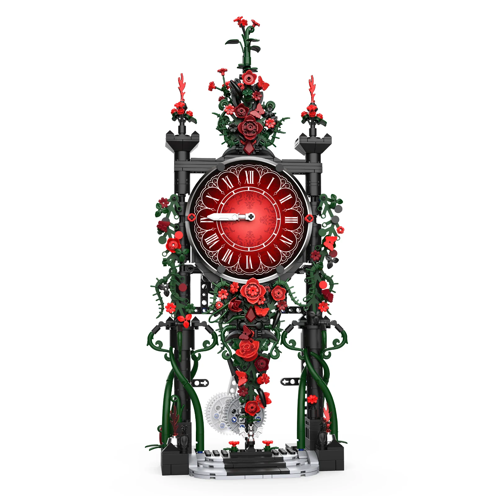 New Devil's Pendulum Clock Building Blocks DIY Set Gothic Home Decoration Creative Halloween Decorations Model Toy for A