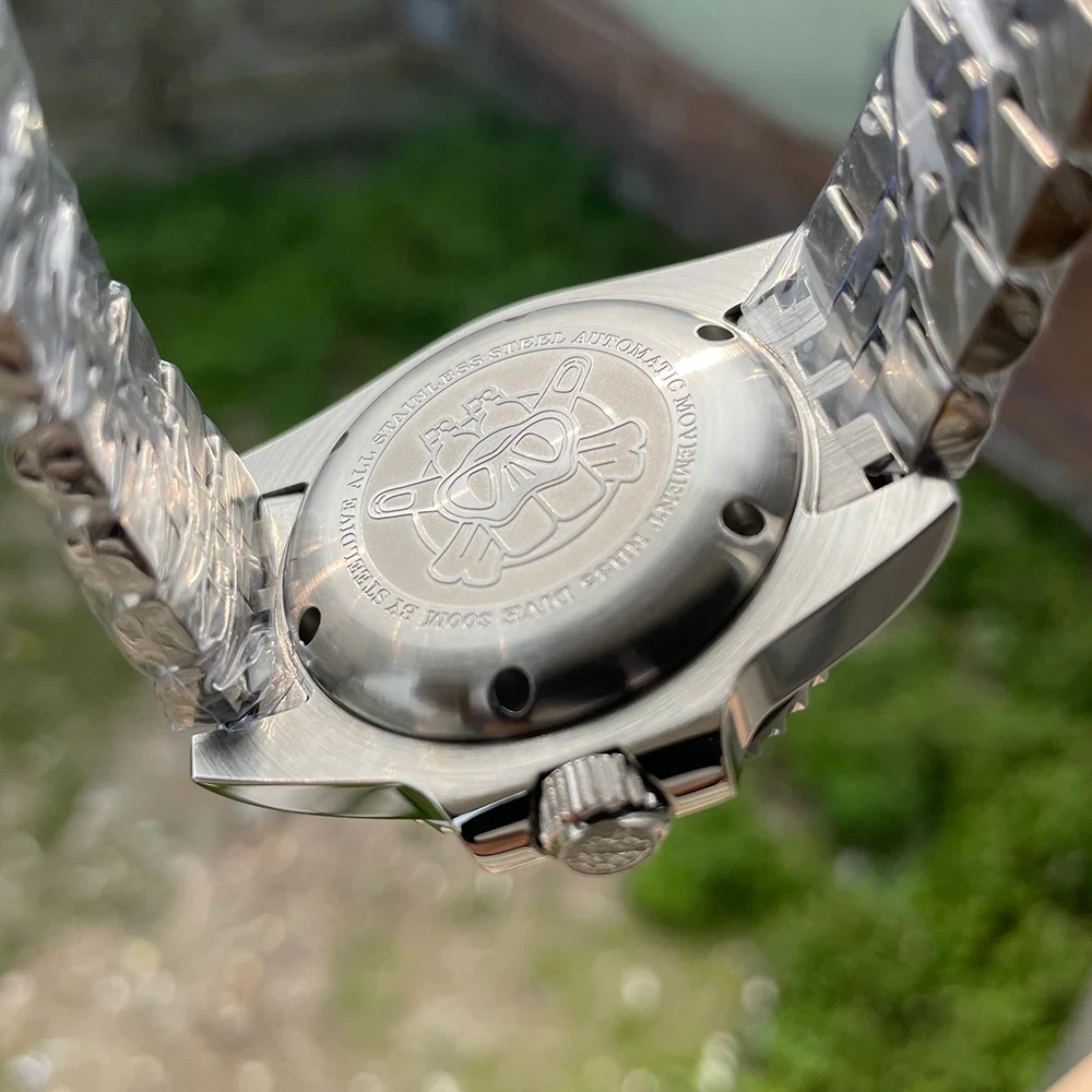 SD1953 Classic Design 41MM Stainless Steel 300M Waterproof NH35 Automatic Mens Dive Watch Reloj with Milled Bracelet Cla